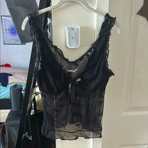 Kimchi Blue See-Through Ribbon Top